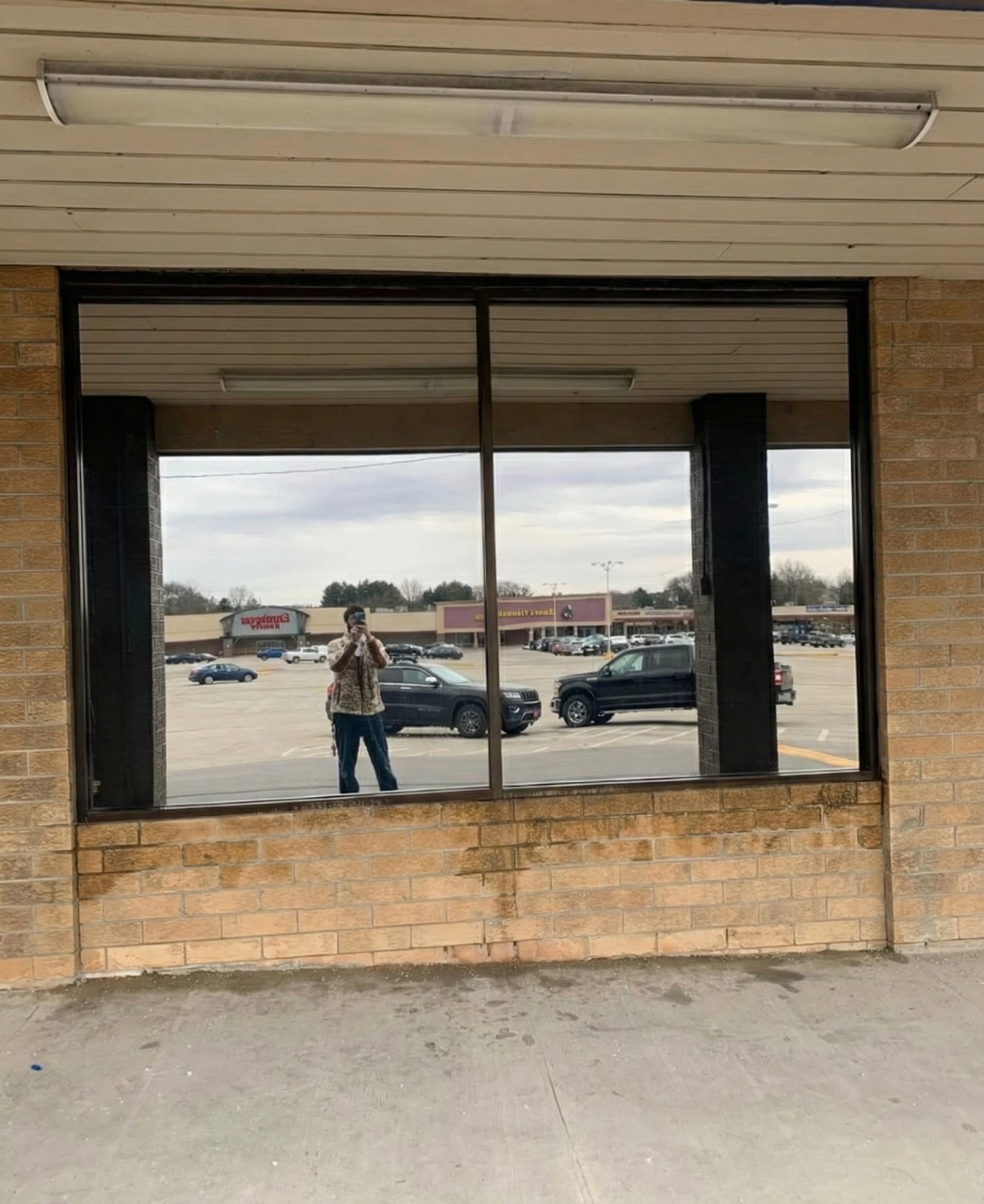 Commercial building with 17% reflective film