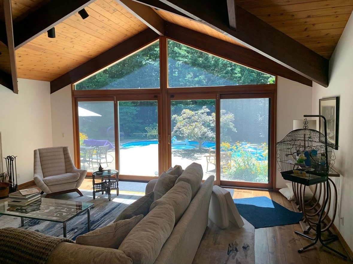 Indoor pool room with ceramic solar control window film